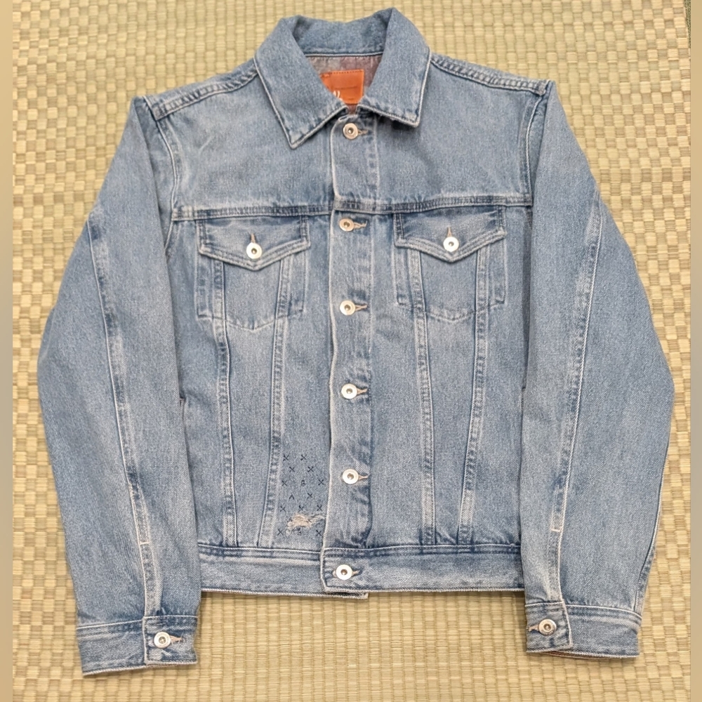 ONE OF A KIND Adriano Goldschmeid AG-ED Denim Jacket Distressed Men's Size Med